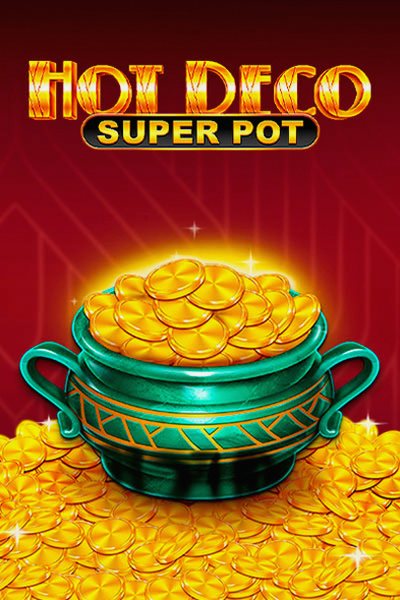 Omslag van de gokkast Hot Deco Super Pot in de lobby van Kingmaker Casino